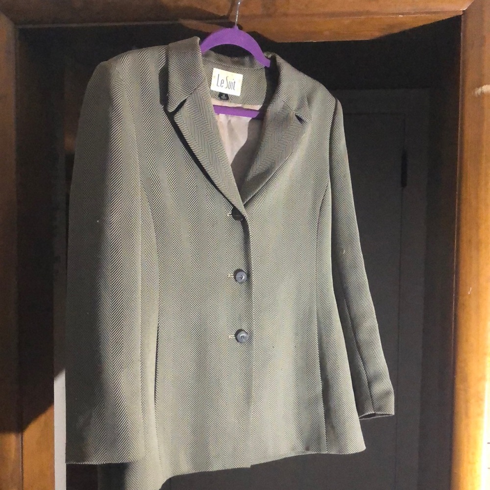 Olive and black dress jacket. Size 12